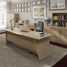 Load image into Gallery viewer, Anson executive desk with panel end legs 2000mm x 1000mm with modesty panel - barcelona walnut
