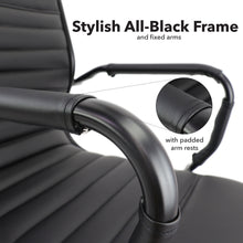 Load image into Gallery viewer, Bari high back executive chair black frame - black faux leather