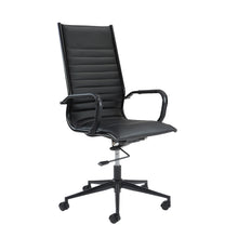 Load image into Gallery viewer, Bari high back executive chair black frame - black faux leather