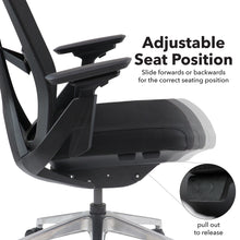 Load image into Gallery viewer, Paxton mesh back operator chair with black frame - Black mesh