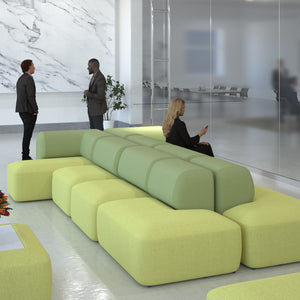 Snuggle modular soft seating large end sofa with left hand back
