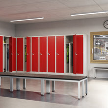 Load image into Gallery viewer, Steel clean and dirty locker with 1 shelf