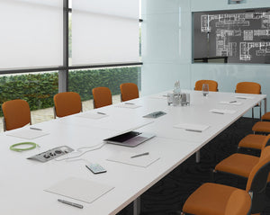 Adapt square boardroom table 1600mm x 1600mm with central cutout