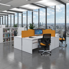 Load image into Gallery viewer, Contract 25 right hand ergonomic desk with 3 drawer pedestal and panel leg
