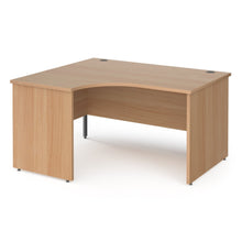 Load image into Gallery viewer, Contract 25 left hand ergonomic desk with panel ends and corner leg