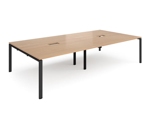 Adapt rectangular boardroom table 3200mm x 1600mm with 2 cutouts 272mm x 132mm