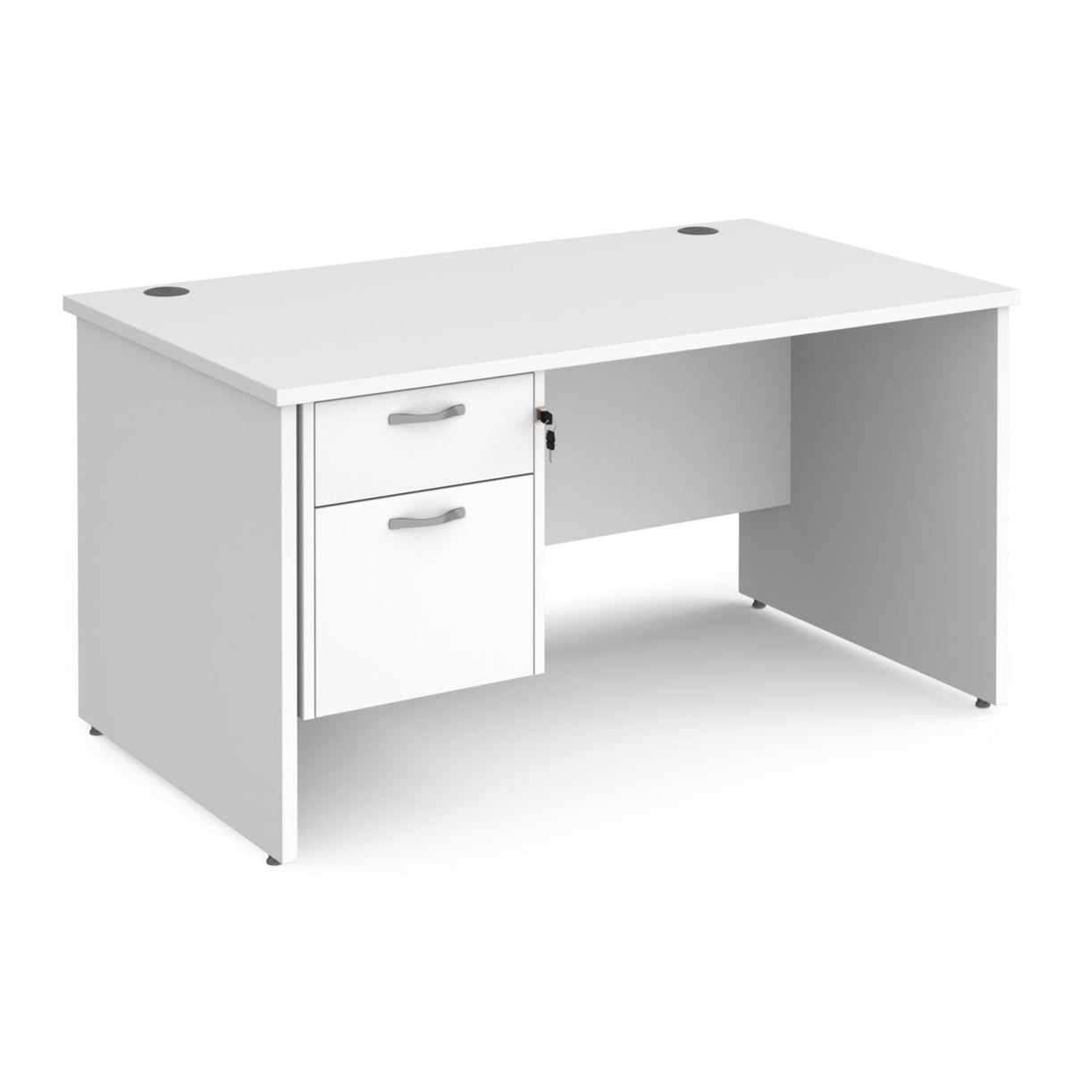 Maestro 25 panel end leg Straight Desk with two drawer pedestal