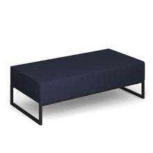 Load image into Gallery viewer, Nera modular soft seating double bench with black frame