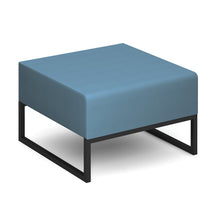 Load image into Gallery viewer, Nera modular soft seating single bench with black frame