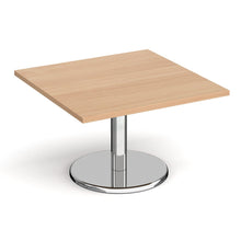 Load image into Gallery viewer, Pisa square coffee table with round chrome base 800mm