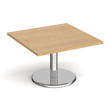 Load image into Gallery viewer, Pisa square coffee table with round chrome base 800mm