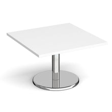 Load image into Gallery viewer, Pisa square coffee table with round chrome base 800mm