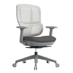 Shelby black mesh back operator chair with black fabric seat