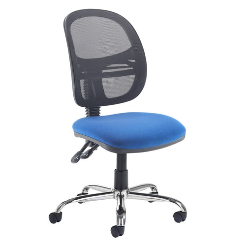 Jota Mesh medium back operators chair with no arms - 5 star chrome base